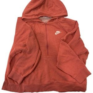 Women’s Nike sportswear club size medium quarter zip hoodie